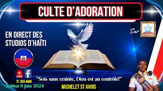 Culte dAdoration live sur MEODH Haïti Michelet St Avois 080624 [upl. by Danby]