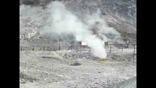 Italy Smoking fumarole in Pozzuoli Solfatara [upl. by Aynat]