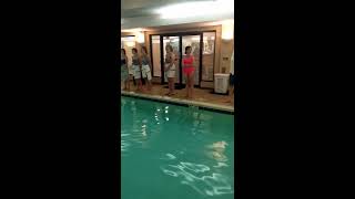 Choir finds amazing acoustics in hotel pool [upl. by Siuqaj]