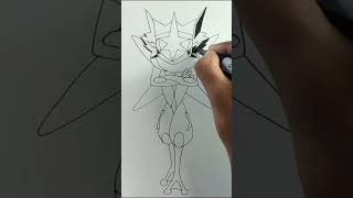 How to Draw ash Greninja  Ash greninja drawing [upl. by Ettenuahs]