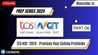 TCS NQT 2024 preparation  TCS NQT Previous Year Coding Questions  TCS NQT Coding QuestionsPart 6 [upl. by Giffard]