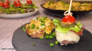 Perfect Party Appetizer  MINI CHEESEBURGERS amp Baked Potato Recipes [upl. by Zsuedat]