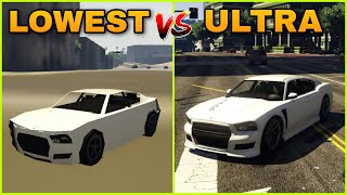 GTA 5 ULTRA GRAPHICS VS POTATO GRAPHICS [upl. by Nnodnarb]