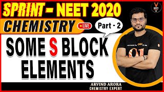 Some S block elements Class 11 P 2  NEET 2023 Preparation  NEET MCQs  NEET Chemistry  Arvind Sir [upl. by Adyan]