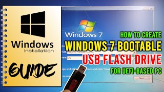 How To Create Windows 7 Bootable USB FlashPen Drive For UEFIBased PC [upl. by Emorej]