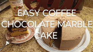 EASY COFFEE AND CHOCOLATE MARBLE CAKEQUICK AND EASY MEALS [upl. by Coumas]