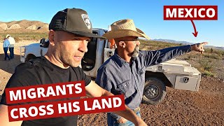 How Migrants Cross His Land In Texas  Locals Reaction 🇺🇸 🇲🇽 [upl. by Ldnek]