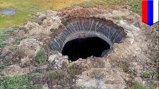 Mysterious sinkhole Scientists discover giant 30 meterwide crater in northern Siberia [upl. by Desdee566]