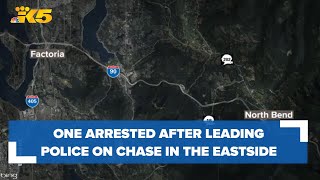 One arrested after leading police on chase spanning from Factoria to North Bend [upl. by Dlawso]