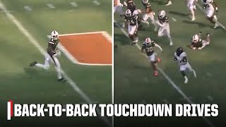 PICKSIX FOLLOWED BY A KICKOFF RETURN TD 😱  ESPN College Football [upl. by Hgielime]