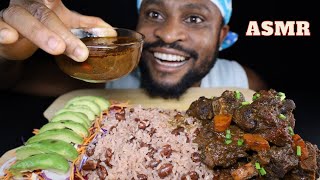 Mukbang Asmr JAMAICAN Oxtail StewCooking Recipe in Jamaican style Asmr Jamaican Food vlog in Japan [upl. by Giralda867]