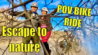 WETLANDS PARK TRAILS NATURE ESCAPE amp POV BIKE RIDEONE OF THE BEST amp BIGGEST PARK IN LAS VEGAS [upl. by Gorski]