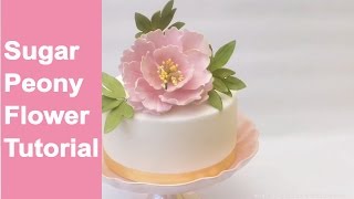 SUGAR FLOWERS How to make open sugar peony flower and leaves tutorial by Busi ChristianIwuagwu [upl. by Reeve]