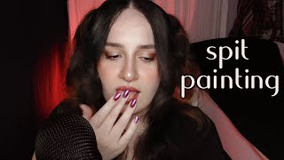 ASMR Spit Painting 👄 Çok Rahatlatıcı Ağız Sesleri 💤 [upl. by Wobniar853]