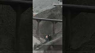 Barge unloads 3700 tons of cobblestone Part 23  Relaxing video ship unloading crew [upl. by Kirad637]