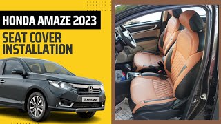 Honda Amaze 2023 Seat Cover Installation  Car Seat Covers  Manufacturer  truFIT  Car Accessories [upl. by Lytton480]