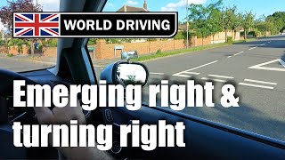 How To Emerge Right at Junctions amp Turning Right UK Driving Lesson [upl. by Rivalee]