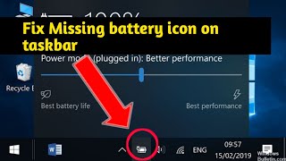 how to fix battery icon not showing in windows 10 [upl. by Dafodil479]