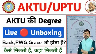 AKTU Degree Unboxing  aktu degree download  aktu degree unboxing 2023  aktu news today [upl. by Telimay499]