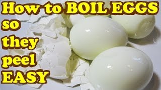 HARD BOILED EGGS  How to BOIL EGGS so they PEEL EASY and NO Eggshells StickSticking  HomeyCircle [upl. by Eldwin]