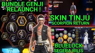 BOCORAN FF  EVENT TERBARU 2024 BUNDLE GENJI RELAUNCH  SKIN TINJU SCORPIONBUNDLE BLUELUCK RILIS [upl. by Leiram731]