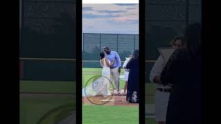 LAMH Tiffany Whitlow surprise Louis with a wedding on a baseball fieldloveandmarriagehuntsville [upl. by Homovec]