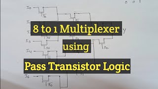 Design of 8 to 1 Multiplexer using pass transistor logic  Clear explanation [upl. by Florie260]