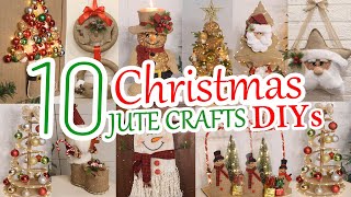 10 Cheap DIY Jute Christmas Decorations Ideas at Home 2024 [upl. by Fattal]