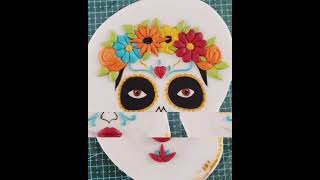 Catrina  Día de los Muertos en pasta de goma  gumpaste [upl. by Sturrock171]