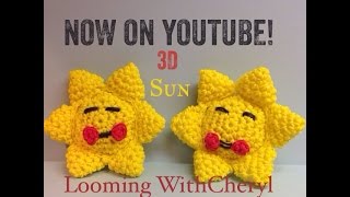 Rainbow Loom SUN 3d  Loomigurumi  Hook Only Лумигуруми [upl. by Adniral332]