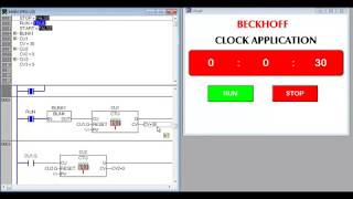 Beckhoff PLC Programming Tutorial CLOCK APLICATION TWINCAT [upl. by Belloir]