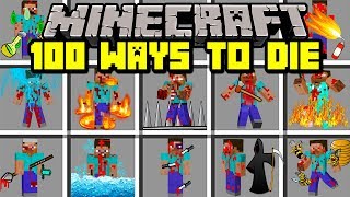 Minecraft 100 WAYS TO DIE MOD  SURVIVE 100 DIFFERENT WAYS TO DIE  Modded MiniGame [upl. by Anilejna105]