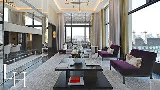 Touring a £17000000 London Penthouse in Belvedere Gardens Southbank Place [upl. by Retep]