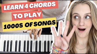 Learn 4 Easy Piano Chords to Play Thousands of Songs FAST [upl. by Loats]