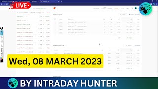 Live Intraday Trade  Bank nifty Option Trading by Intraday Hunter  08 MARCH 2023 [upl. by Anaerb]