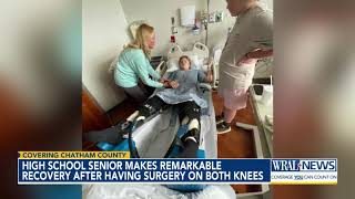 High school senior makes remarkable recovery after double knee surgery [upl. by Matusow]