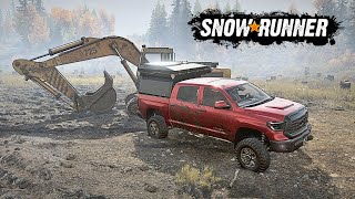 Toyota Tundra Off Roading Modified  Snowrunner [upl. by Nnairda]