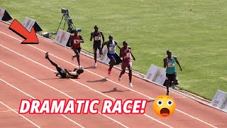 Insane Wanyonyi Trips and Falls in 800m Semifinal  Paris Olympics Games Trials 2024 [upl. by Rollie765]