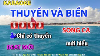 Karaoke Thuyền Và Biển Song Ca  Tone Rê Thứ  Nhạc Sống Dễ Hát [upl. by Arodoet881]