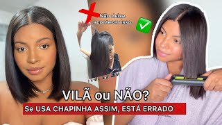 COMO PASSAR CHAPINHA SEM DANIFICAR O CABELO  SE VOCÃŠ NÃƒO FAZ ASSIM ESTÃ FAZENDO ERRADO âŒ [upl. by Kela]