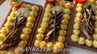 PLANKSTEK  FLANK STEAK  TASTY’s mashed potatoes  ASMR COOKING [upl. by Assek]