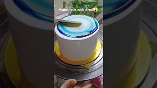 Homemade piping gel cake decoration idea😱 cake cakedecoration bakery food pipinggel neutralgel [upl. by Noyr188]