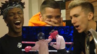 Reacting to MY FIGHT w KSI Lachlan Idiot Miniminter Randolph amp Vikkstar [upl. by Aynotahs]