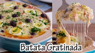 BATATA GRATINADA À PORTUGUESA I Receitas e Temperos [upl. by Alac687]