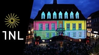 3D Video Mapping  Gebäudeindividuelle Projektion Nachtansichten Bielefeld Doku  2016 [upl. by Chiaki404]