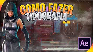 Tutorial Como fazer TIPOGRAFIA  After Effects [upl. by Edlyn442]