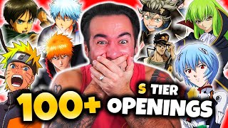 Rapper Reacts to 100 ANIME OPENINGS S TIER ONLY [upl. by Phelgon]