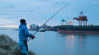 Surfcasting Bassin minéralier Dunkerque  Pti Fred BAUDIN Team Sunset [upl. by Winshell]