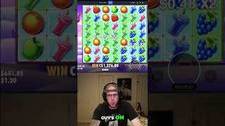 MASSIVE WIN ON FRUIT PARTY SLOT  BIRDGANGSLOTS bigwin win pragmaticplay slots casino [upl. by Nofets]