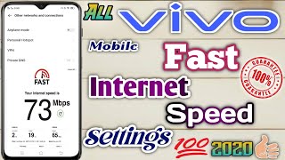 Vivo mobile fast internet speed settings  Vivo mobile slow internet problem 2020 [upl. by Idnor]